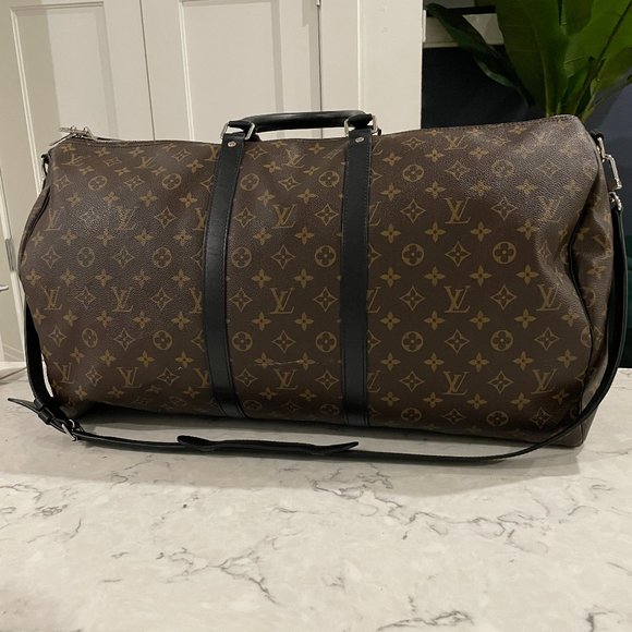 LOUIS VUITTON Monogram Macassar Keepall Bandouliere 55 - Picture 1 of 10